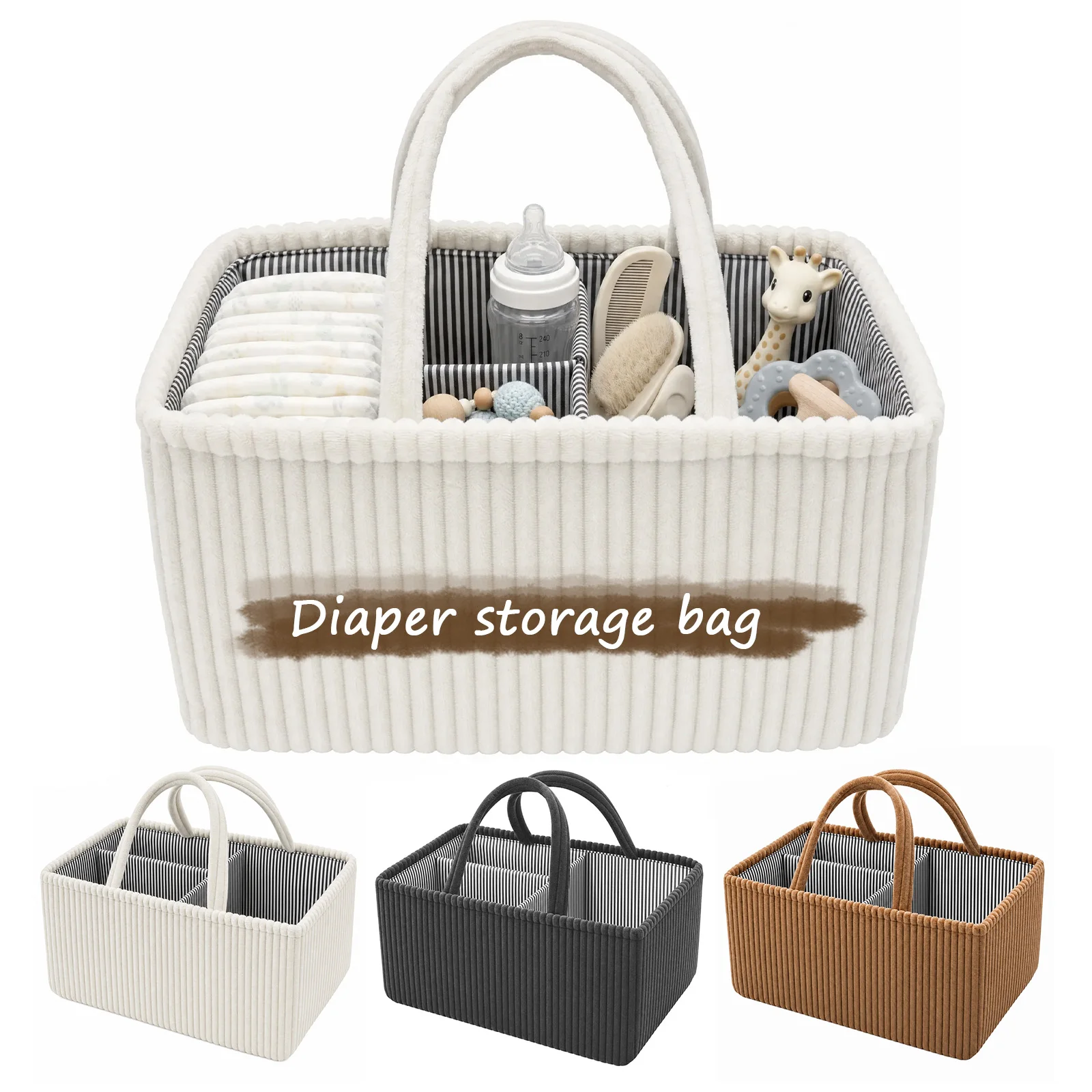 Backpack Diaper Bag - Baby Diaper Caddy Organizer Foldable Diaper