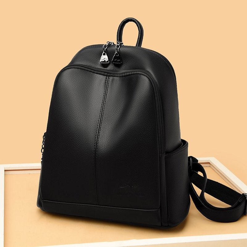 New Korean Soft pu Leather Lar - Travel Backpack Anti Theft ulasan dan harga