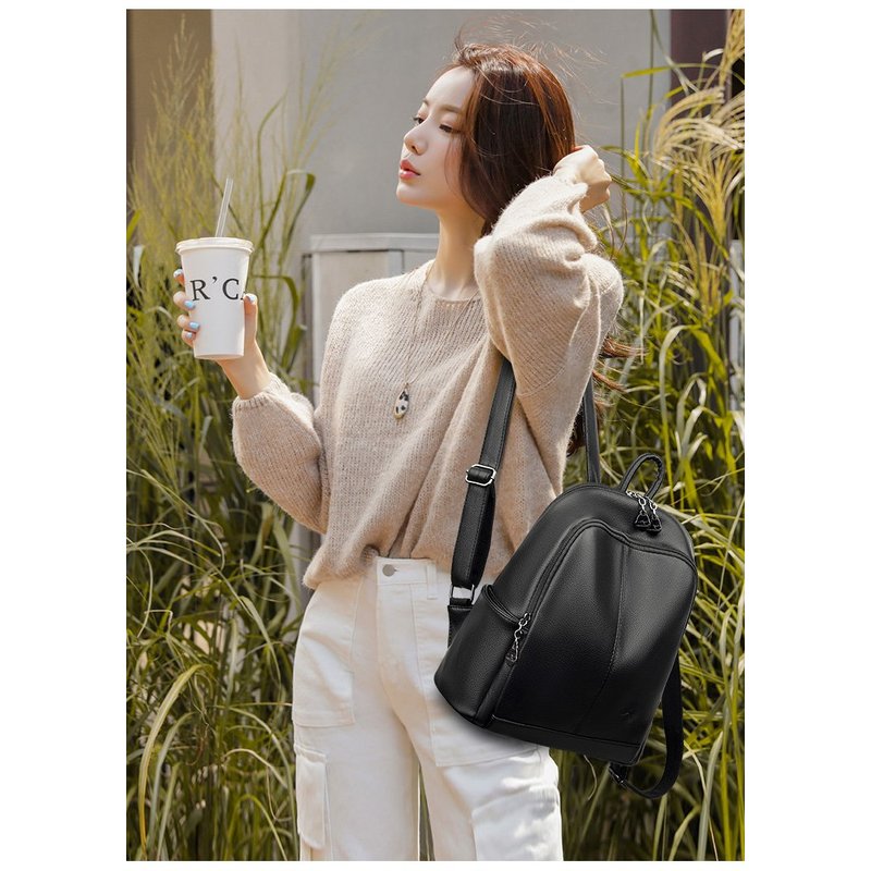 New Korean Soft pu Leather Lar - Travel Backpack Anti Theft ulasan dan harga